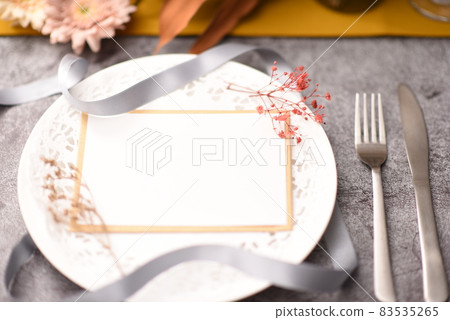 餐具和新娘風景 83535265