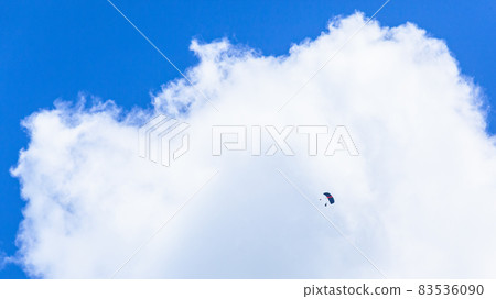 Skydiving Solo High Clouds Blue Skydiving Solo High Clouds Blue 83536090