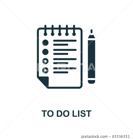 To Do List icon. Monochrome sign from project development collection. Creative To Do List icon illustration for web design, infographics and more 83536351