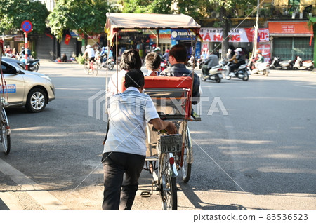 Rickshaw seen at Hoàn Kiếm Rickshaw seen at Hoàn Kiếm 83536523