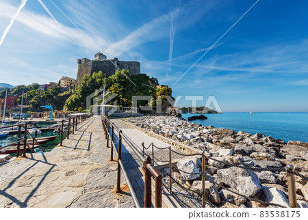 Ancient Castle of Lerici Town - Tourist resort in Liguria Italy Europe 83538175