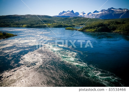 View to Saltstraumen whirlpools, Norway View to Saltstraumen whirlpools, Norway 83538466