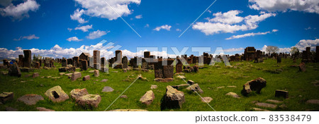 Stone slabs aha khachkar, Noratus cemetery, Armenia Stone slabs aha khachkar, Noratus cemetery, Armenia 83538479