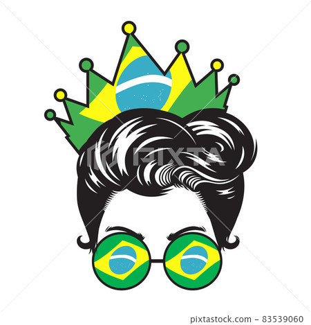 Mom Brasil Crown Head design on white background. vector illustration. 83539060