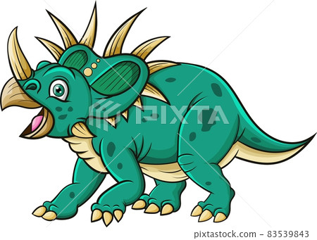 Cartoon triceratops on white background 83539843