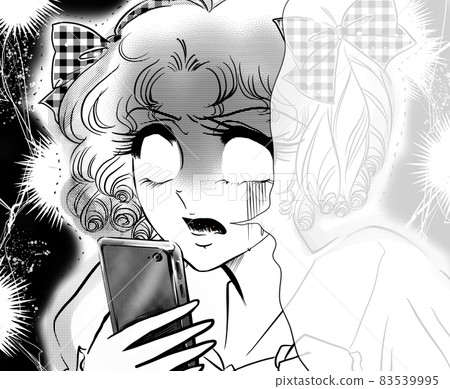 70年代少女漫畫網臉色蒼白污衊的絲帶豎卷女士 83539995