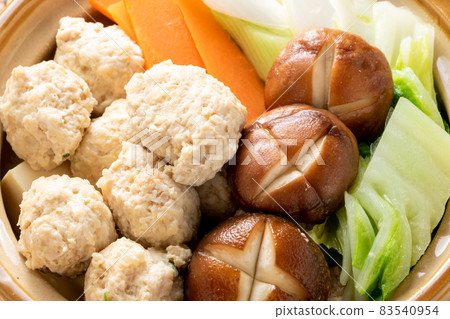 Chicken meatball pot. Chicken meatball pot. 83540954