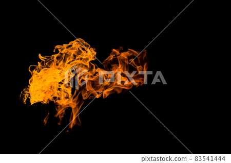Fire flames on black background isolated. fire patterns Fire flames on black background isolated. fire patterns 83541444