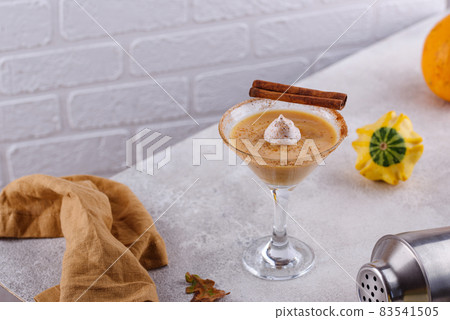 Creamy pumpkin martini cocktail or liquor Creamy pumpkin martini cocktail or liquor 83541505