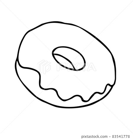 Vector hand drawn doodle sketch donut Vector hand drawn doodle sketch donut 83541778