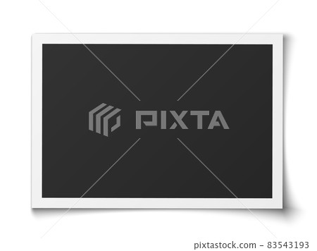 Frame photo portrait. Blank vintage realistic camera picture for paper photos, empty album or gallery photoframe mockup with shadows. Vector isolated on white background illustration Frame photo portrait. Blank vintage realistic camera picture for paper photos, empty album or gallery photoframe mockup with shadows. Vector isolated on white background illustration 83543193
