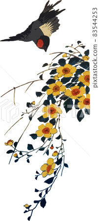 山吹和日本叢林鶯 83544253