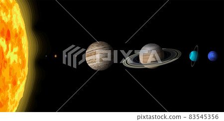 Realistic solar system planet illustration set 83545356