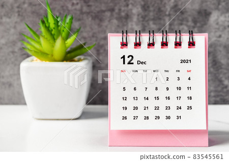 December 2021 desk calendar. December 2021 desk calendar. 83545561