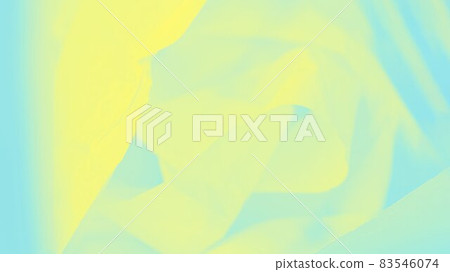 Vivid yellow and blue aquamarine color flying fabric, 16 on 9 abstract blurred background 83546074