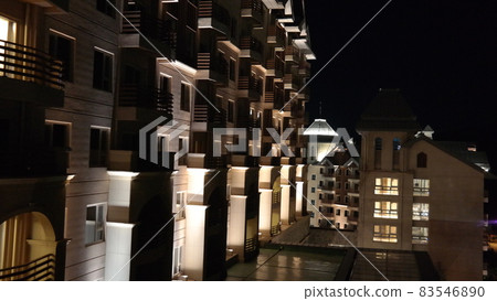 hotel evening outdoor terrace night view hotel evening outdoor terrace night view 83546890