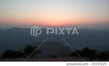 sunrise from the top of the mountain 83547229