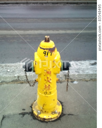 Yellow fire hydrant Yellow fire hydrant 83548495