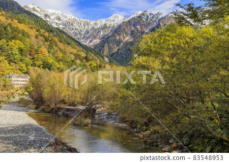 Kamikochi in full of autumn colors Taisho Pond-Kappa Bridge Kamikochi in full of autumn colors Taisho Pond-Kappa Bridge 83548953