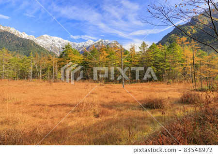 Kamikochi in full of autumn colors Taisho Pond-Kappa Bridge Kamikochi in full of autumn colors Taisho Pond-Kappa Bridge 83548972