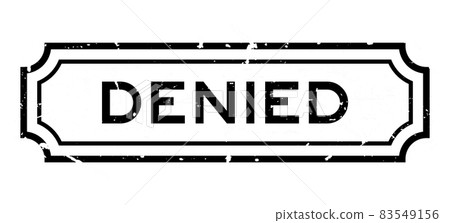 Grunge black denied word rubber seal stamp on white background 83549156
