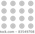 Seamless pattern Simple Flower Mandala Shape for Color painting. Outline on white background 83549708