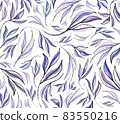 Hand drawn seamless pattern of exotic purple leaves. 83550216