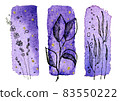 Collection of hand drawn floral elements. 83550222