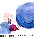 Contrast watercolour strokes and dots background. 83550223
