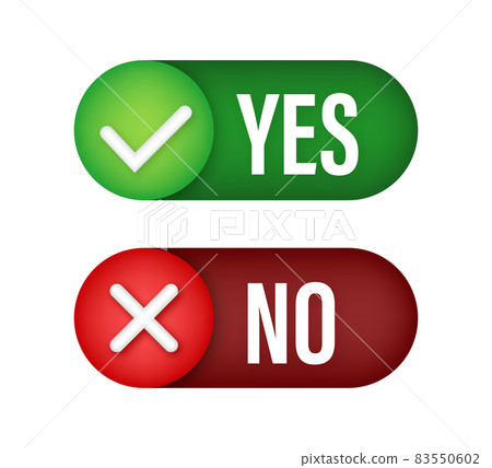 Yes No word text on talk shape. Vector stock illustration yes no in speech bubble on white background. Vector stock illustration Yes No word text on talk shape. Vector stock illustration yes no in speech bubble on white background. Vector stock illustration 83550602