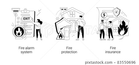 Building emergency protection abstract concept vector illustrations. 83550696