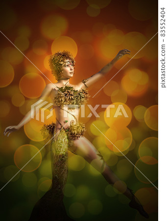 3D Autumn Dryad bokeh 83552404