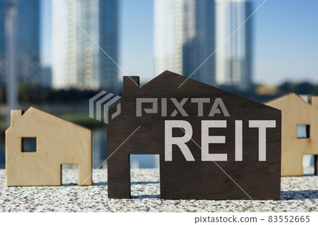House models and one with REIT real estate investment trust. House models and one with REIT real estate investment trust. 83552665