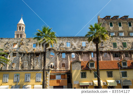 Saint Domnius bell tower above buildings, Split, Dalmatia, Croatia Saint Domnius bell tower above buildings, Split, Dalmatia, Croatia 83554127