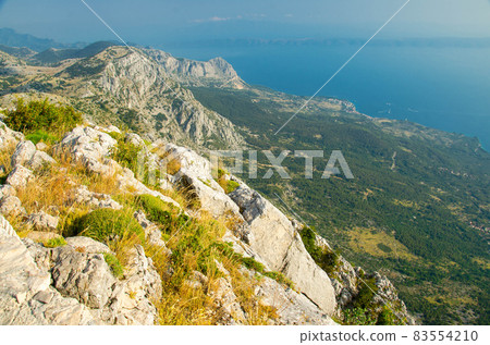 Hills and rocks of Biokovo mountain range, Dalmatia, Croatia Hills and rocks of Biokovo mountain range, Dalmatia, Croatia 83554210