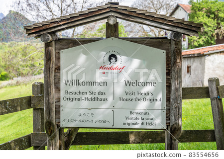 Sign of Heididorf, the village of Heidi in Switzerland Sign of Heididorf, the village of Heidi in Switzerland 83554656