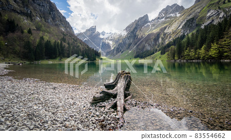 Seealpsee lake with the Swiss Alps, Appenzeller Land, Switzerland Seealpsee lake with the Swiss Alps, Appenzeller Land, Switzerland 83554662