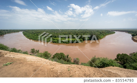 Omo river in Omo Valley, Ethiopia 83554793