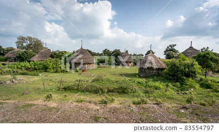 Traditional straw huts in the Omo Valley of Ethiopia Traditional straw huts in the Omo Valley of Ethiopia 83554797