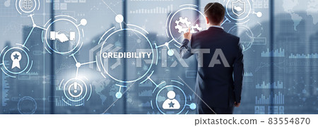 Credibility improvement. Modern business solution concept Credibility improvement. Modern business solution concept 83554870