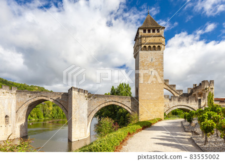 Pont Valentre across the Lot River in Cahors south west France 83555002