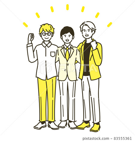 一個跨肩的商人插畫素材 一個跨肩的商人插畫素材 83555361