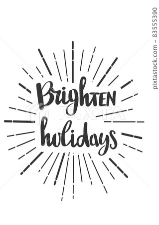 Christmas wishes lettering in doodle style jolly vector 83555390