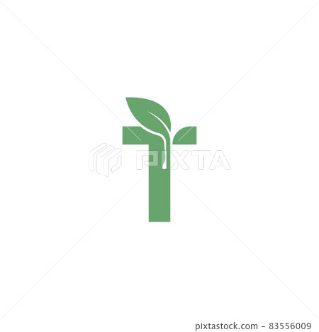 Letter T icon leaf design concept template - Stock Illustration ...