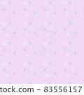 Seamless repeating winter pattern with snowflakes in white-pink-blue color  83556157
