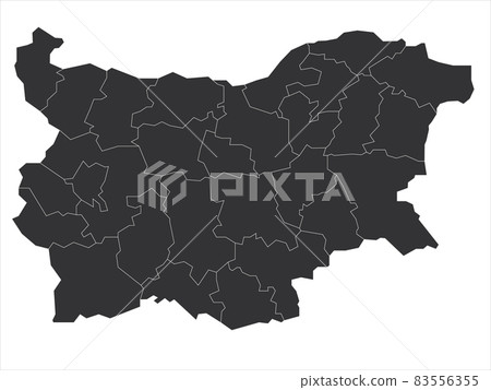 Bulgaria - vector map of provinces - Stock Illustration [83556355] - PIXTA
