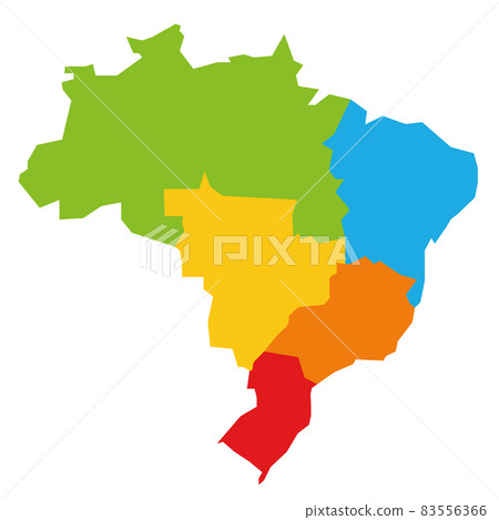 Brazil - vector map of regions Brazil - vector map of regions 83556366