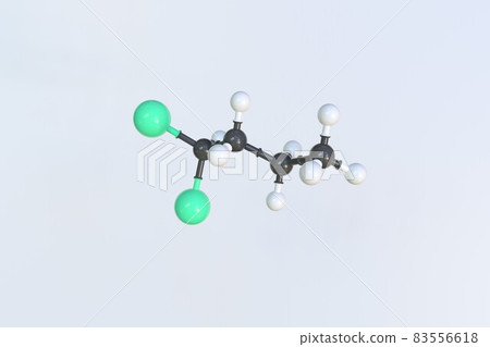 Dichlorobutane molecule, isolated molecular... - Stock Illustration ...