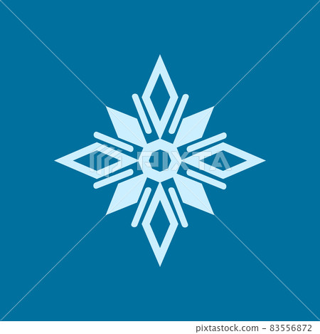 Abstract Snowflake White Single Object, Design Element Isolated on White Background. Christmas Object, One Snow Flake Abstract Snowflake White Single Object, Design Element Isolated on White Background. Christmas Object, One Snow Flake 83556872