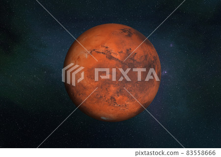 Planet Mars of solar system in space. Planet Mars of solar system in space. 83558666